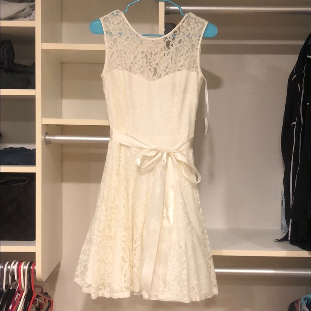 Macy’s B&A (Besty&Adam) All White Lace Dress